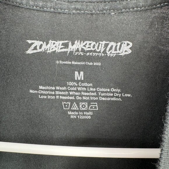 Zombie Makeout Club Tie‎ Dye Blood Print T-Shirt Adult Size Medium Black - Picture 7 of 9
